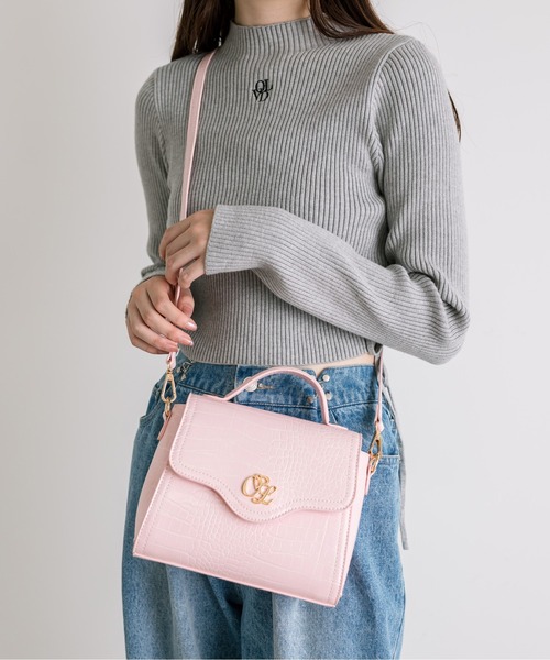 OLIVE des OLIVE(オリーブデオリーブ)の「エンブレム付きフラップショルダー 1032120140(ショルダーバッグ・レディース・ピンク/ブラック/アイボリー・FREE)」の19枚目の写真