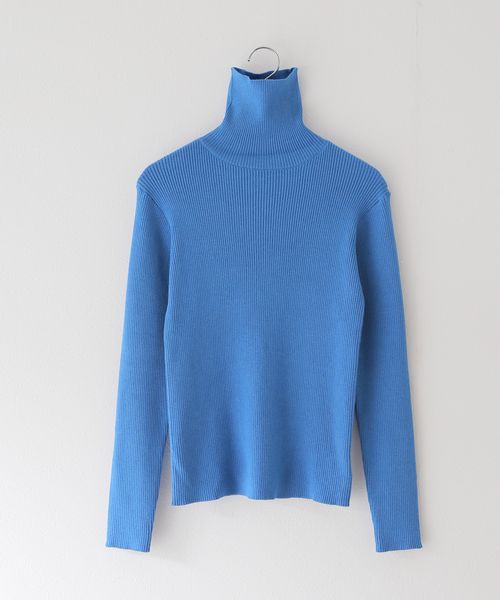 B.C STOCK(ベーセーストック)の「《追加》タートルリブニット(ニット/セーター・レディース・ブラック/オレンジ系その他/グリーン/ホワイト/ブルー/グレー・FREE)」の5枚目の写真