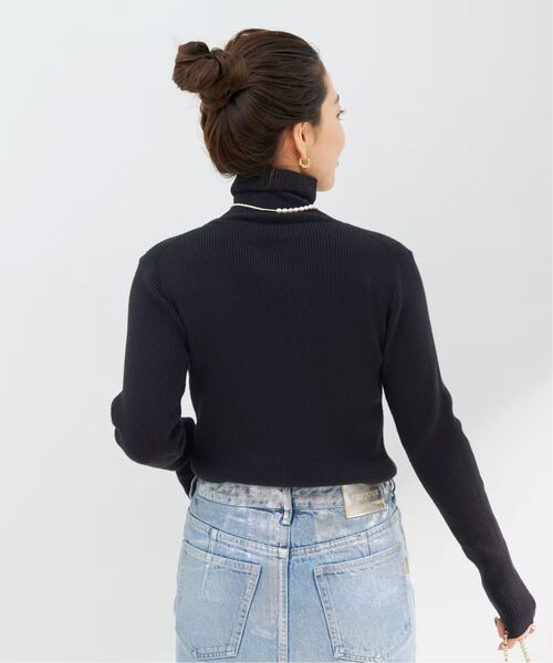 B.C STOCK(ベーセーストック)の「《追加》タートルリブニット(ニット/セーター・レディース・ブラック/オレンジ系その他/グリーン/ホワイト/ブルー/グレー・FREE)」の11枚目の写真