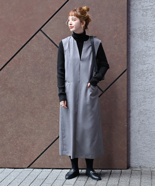 B.C STOCK(ベーセーストック)の「《追加》タートルリブニット(ニット/セーター・レディース・ブラック/オレンジ系その他/グリーン/ホワイト/ブルー/グレー・FREE)」の12枚目の写真