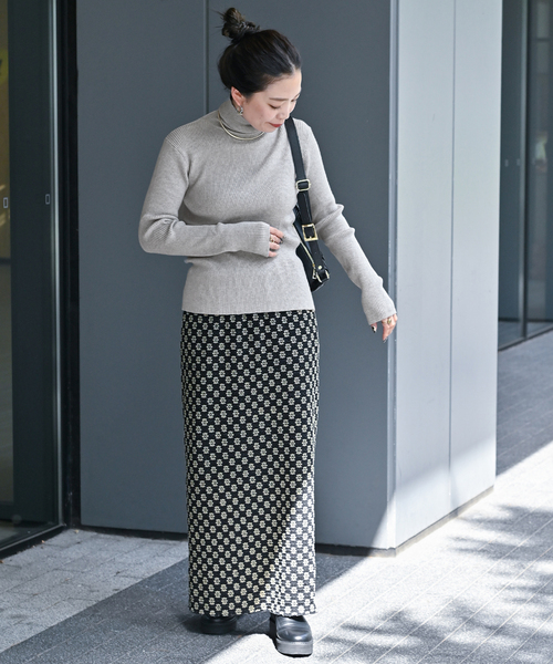 B.C STOCK(ベーセーストック)の「《追加》タートルリブニット(ニット/セーター・レディース・ブラック/オレンジ系その他/グリーン/ホワイト/ブルー/グレー・FREE)」の18枚目の写真