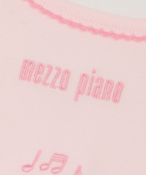mezzo piano（メゾピアノ）の「音符刺繍スカラップスタイ（その他ベビー用品・キッズ・ホワイト/ライトピンク・FREE）」の7枚目の写真