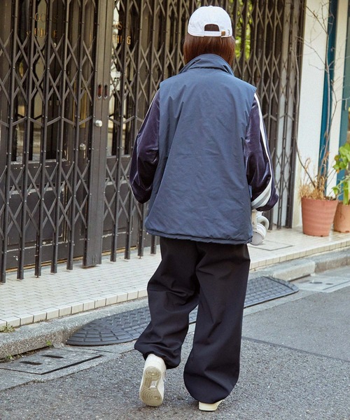 ISSEY MIYAKE ダブルジップ 変形 ドローコード ナイロンパンツ retock's】裏フリース裾ドローコードナイロンパンツ（その他パンツ