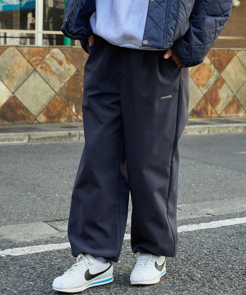 ISSEY MIYAKE ダブルジップ 変形 ドローコード ナイロンパンツ retock's】裏フリース裾ドローコードナイロンパンツ（その他パンツ