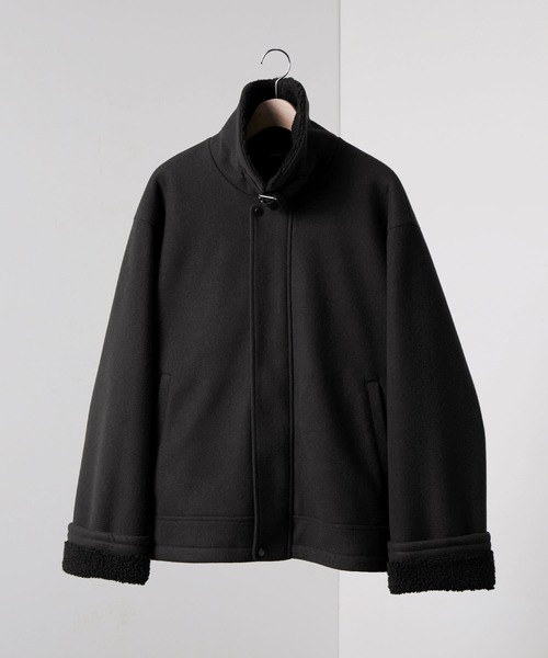 Alfred Alex（アルフレッドアレックス）の「【Alfred Alex】ボア×フェイクメルトンルーズブルゾン（ムートンコート・メンズ・オフホワイト/ブラック/オリーブ・M/L）」の17枚目の写真