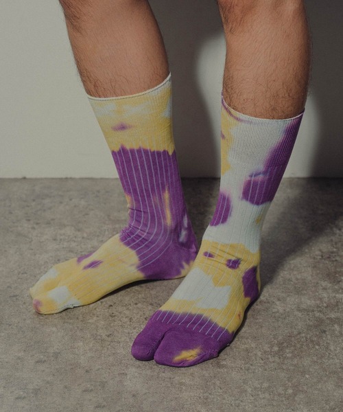 The Role design(ザロールデザイン)の「【 The Role design / ザ・ロールデザイン 】 TIEDYE SOCKS MENS / タイダイソックス メンズ(ソックス/靴下・メンズ・サックスブルー/パープル/グレー・FREE)」の3枚目の写真