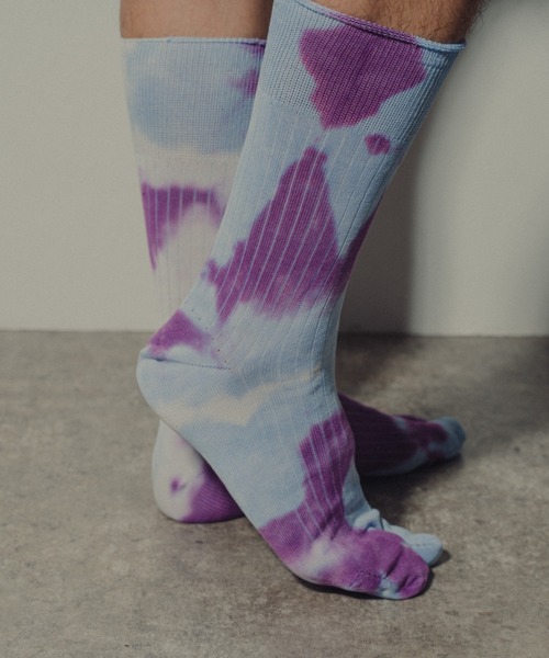 The Role design(ザロールデザイン)の「【 The Role design / ザ・ロールデザイン 】 TIEDYE SOCKS MENS / タイダイソックス メンズ(ソックス/靴下・メンズ・サックスブルー/パープル/グレー・FREE)」の14枚目の写真