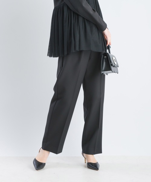 PICCIN(ピッチン)の「【セットアップ可能】ツインクロスワンタックパンツ(スーツパンツ・レディース・ベージュ/ブラック・M/L)」の2枚目の写真