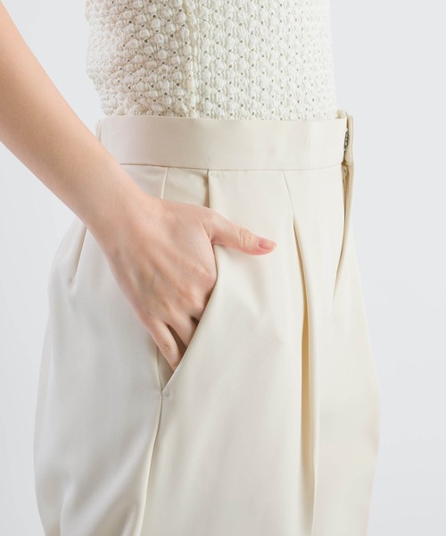 PICCIN(ピッチン)の「【セットアップ可能】ツインクロスワンタックパンツ(スーツパンツ・レディース・ベージュ/ブラック・M/L)」の19枚目の写真