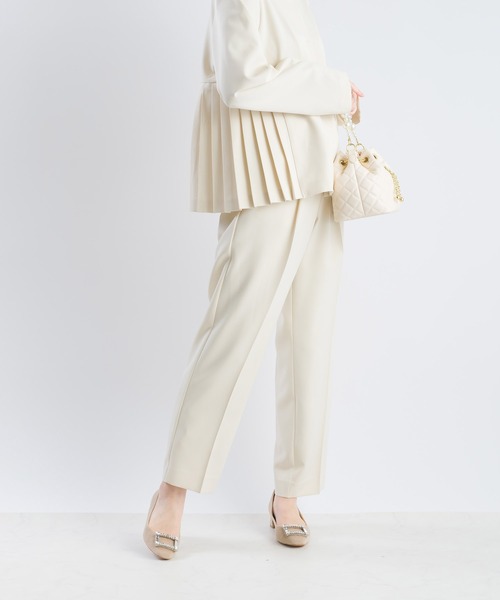 PICCIN(ピッチン)の「【セットアップ可能】ツインクロスワンタックパンツ(スーツパンツ・レディース・ベージュ/ブラック・M/L)」の5枚目の写真