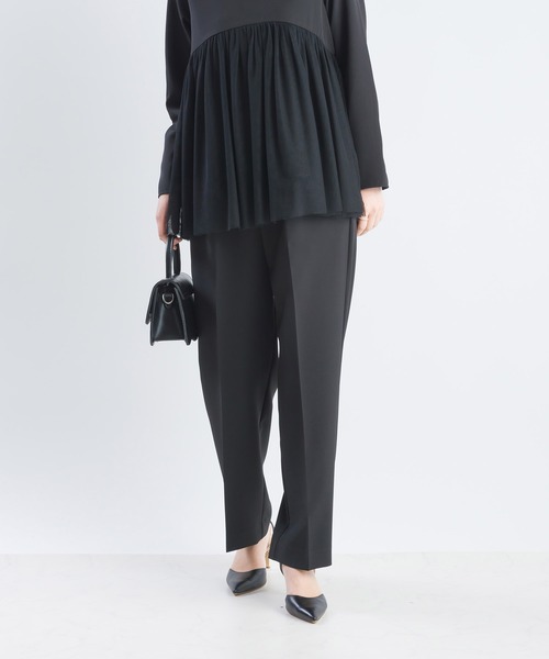 PICCIN(ピッチン)の「【セットアップ可能】ツインクロスワンタックパンツ(スーツパンツ・レディース・ベージュ/ブラック・M/L)」の11枚目の写真