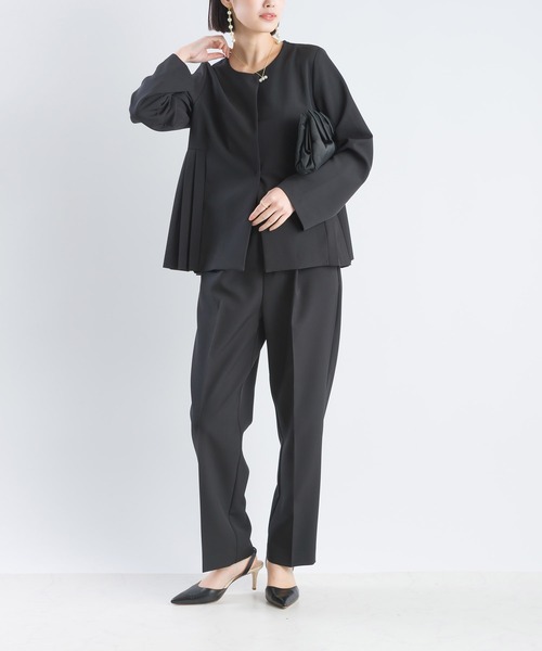 PICCIN(ピッチン)の「【セットアップ可能】ツインクロスワンタックパンツ(スーツパンツ・レディース・ベージュ/ブラック・M/L)」の14枚目の写真