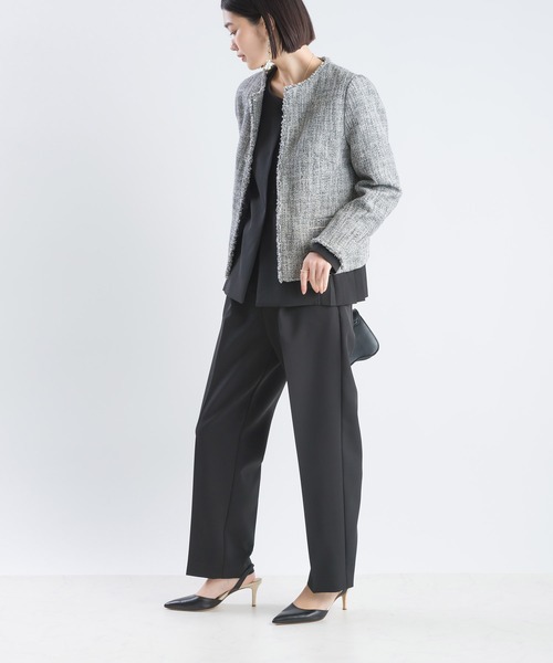 PICCIN(ピッチン)の「【セットアップ可能】ツインクロスワンタックパンツ(スーツパンツ・レディース・ベージュ/ブラック・M/L)」の17枚目の写真