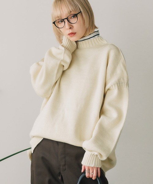 Guernsey Woollens（ガンジーウーレンズ）の「Guernsey Woollens/ガンジーウーレンズ プルオーバー セーター（ニット/セーター・メンズ・ブラック/グレー/クリーム・50/46）」の20枚目の写真