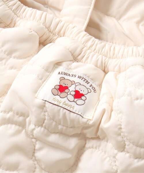 apres les cours（アプレレクール）の「tiny bear キルティングジャンスカ（ジャンパースカート・キッズ・ベージュ・80/90/100/110/120）」の7枚目の写真