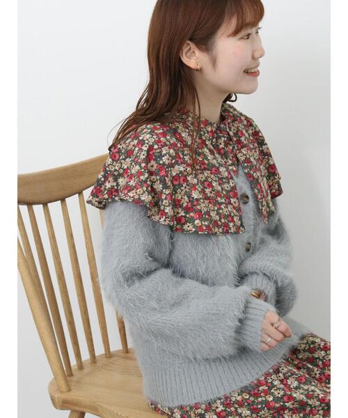 ehka sopo（エヘカソポ）の「シャギーVネックカーディガン（カーディガン/ボレロ・レディース・キナリ/ラベンダー/イエロー/グレー/グリーン/ピンク・F）」の3枚目の写真