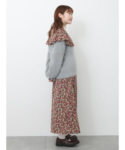 ehka sopo（エヘカソポ）の「シャギーVネックカーディガン（カーディガン/ボレロ・レディース・キナリ/ラベンダー/イエロー/グレー/グリーン/ピンク・F）」の21枚目の写真