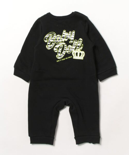 BABYDOLL(ベビードール)の「ゼブラ柄 ポケット ロンパース 9011B(ロンパース・キッズ・ピンク系その他7/ブラック/パープル/グリーン・70cm/80cm)」の5枚目の写真