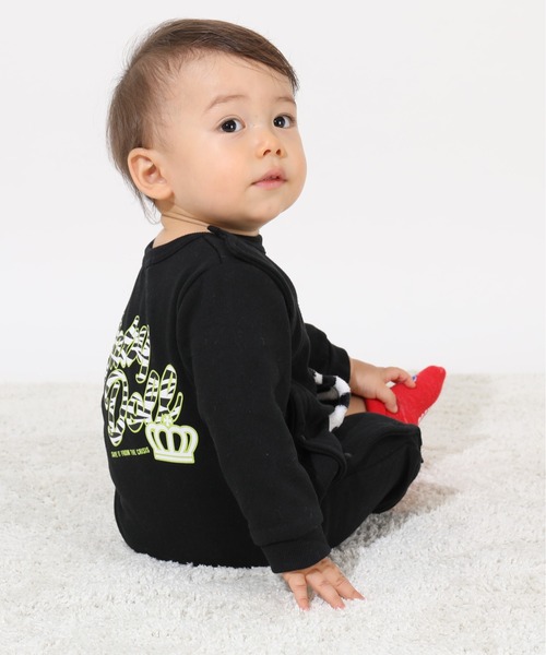 BABYDOLL(ベビードール)の「ゼブラ柄 ポケット ロンパース 9011B(ロンパース・キッズ・ピンク系その他7/ブラック/パープル/グリーン・70cm/80cm)」の9枚目の写真