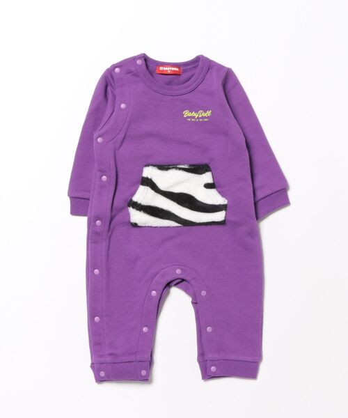 BABYDOLL(ベビードール)の「ゼブラ柄 ポケット ロンパース 9011B(ロンパース・キッズ・ピンク系その他7/ブラック/パープル/グリーン・70cm/80cm)」の11枚目の写真