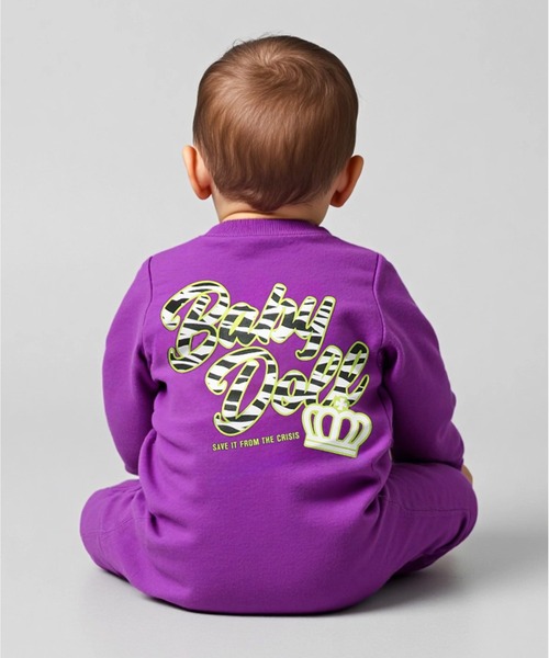 BABYDOLL(ベビードール)の「ゼブラ柄 ポケット ロンパース 9011B(ロンパース・キッズ・ピンク系その他7/ブラック/パープル/グリーン・70cm/80cm)」の13枚目の写真