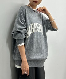ラウンジドレス　ロゴニット バイカラーシンプルリブニット（ニット/セーター）｜LOUNGEDRESS