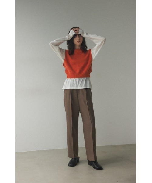BLACK BY MOUSSY（ブラックバイマウジー）の「out linking knit vest(アウトリンキングニットベスト)（ベスト・レディース・オレンジ/オフホワイト/ライトブルー/ブラック・FREE）」の12枚目の写真