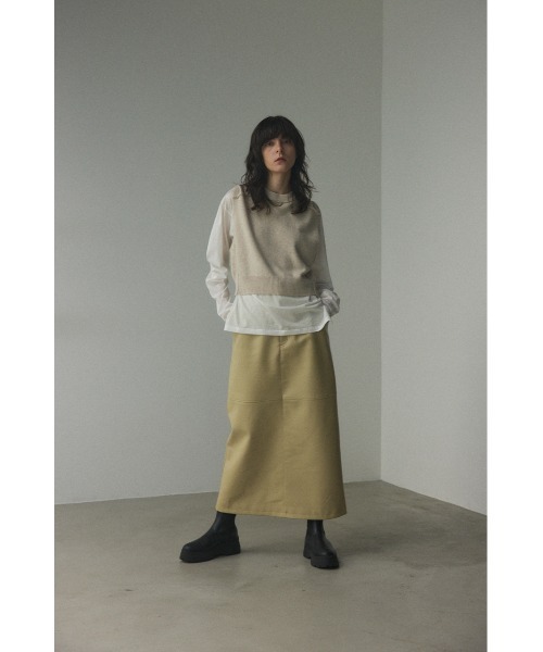 BLACK BY MOUSSY（ブラックバイマウジー）の「out linking knit vest(アウトリンキングニットベスト)（ベスト・レディース・オレンジ/オフホワイト/ライトブルー/ブラック・FREE）」の18枚目の写真