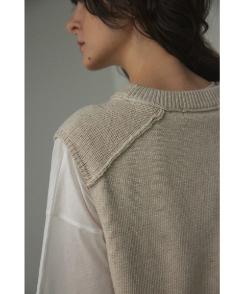 BLACK BY MOUSSY（ブラックバイマウジー）の「out linking knit vest(アウトリンキングニットベスト)（ベスト・レディース・オレンジ/オフホワイト/ライトブルー/ブラック・FREE）」の21枚目の写真