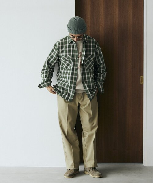 BIG MIKE（ビッグマイク）の「【BIG MIKE / ビッグマイク】 別注 ライトオンブレチェックシャツ（シャツ/ブラウス・メンズ・ブラック/ネイビー/グリーン・MEDIUM/LARGE）」の11枚目の写真