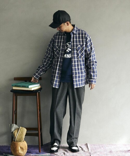 BIG MIKE（ビッグマイク）の「【BIG MIKE / ビッグマイク】 別注 ライトオンブレチェックシャツ（シャツ/ブラウス・メンズ・ブラック/ネイビー/グリーン・MEDIUM/LARGE）」の12枚目の写真