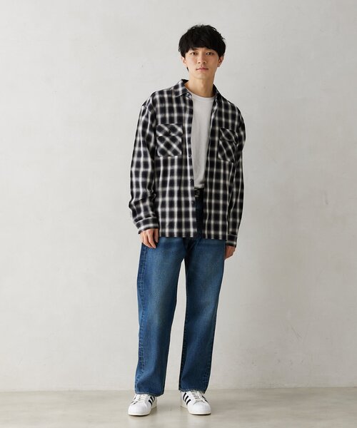 BIG MIKE（ビッグマイク）の「【BIG MIKE / ビッグマイク】 別注 ライトオンブレチェックシャツ（シャツ/ブラウス・メンズ・ブラック/ネイビー/グリーン・MEDIUM/LARGE）」の21枚目の写真