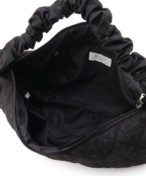 OPAQUE.CLIP（オペークドットクリップ）の「◆【軽量/長さ調整可能2WAY】フリルハンドルキルティングショルダーバッグ（ショルダーバッグ・レディース・ブラック/グリーン系/ライトグレー・00）」の10枚目の写真
