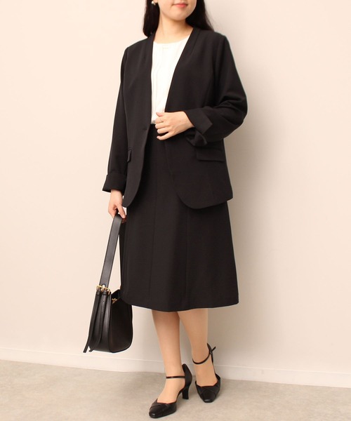 fleur by mint breeze(フルールバイミントブリーズ)の「【L~5L 大きいサイズ】シフォン ジョーゼット ピンタック 長袖 ブラウス オフィス(シャツ/ブラウス・レディース・オフホワイト/ライトグレー・3L/LL/L/5L/4L)」の18枚目の写真