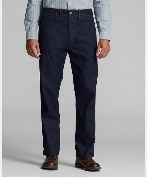 インディゴ リンスド デニム フィールド パンツ（デニムパンツ）｜RRL