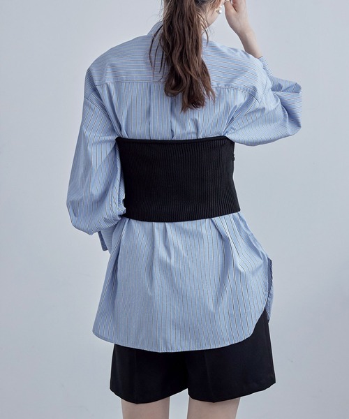 etoll.（エトル）の「リブニットビスチェ（チューブトップ・レディース・オフホワイト/チャコール/ブラック・FREE）」の13枚目の写真