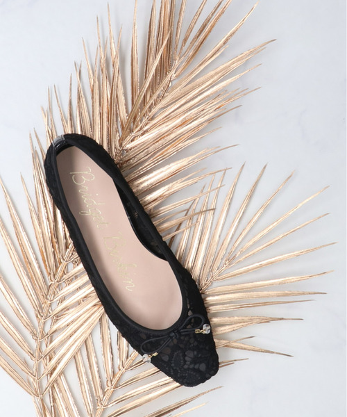 Bridget Birkin（ブリジットバーキン）の「【Bridget Birkin】スクエアレースバレエパンプス(541032)（パンプス・レディース・ブラック/ライトブルー/ベージュ・22.5/23/23.5/24/24.5）」の8枚目の写真