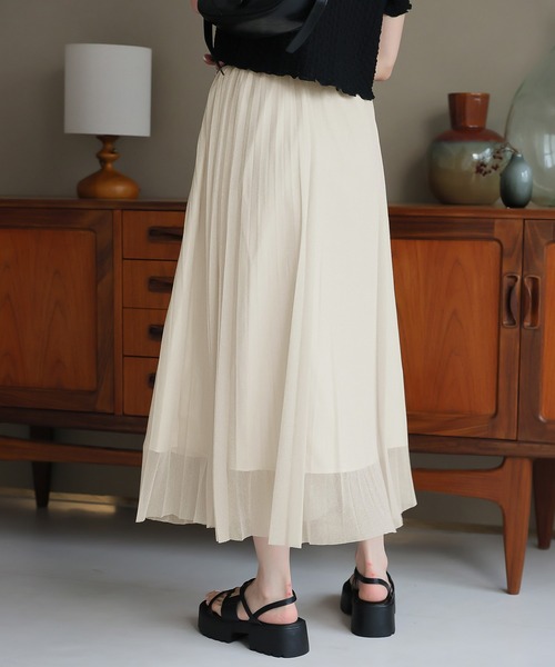 LAFFMO（ラフモ）の「ラメプリーツスカート（スカート・レディース・ブラック/オフホワイト/ナチュラル/シルバー・F）」の20枚目の写真