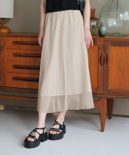 LAFFMO（ラフモ）の「ラメプリーツスカート（スカート・レディース・ブラック/オフホワイト/ナチュラル/シルバー・F）」の21枚目の写真