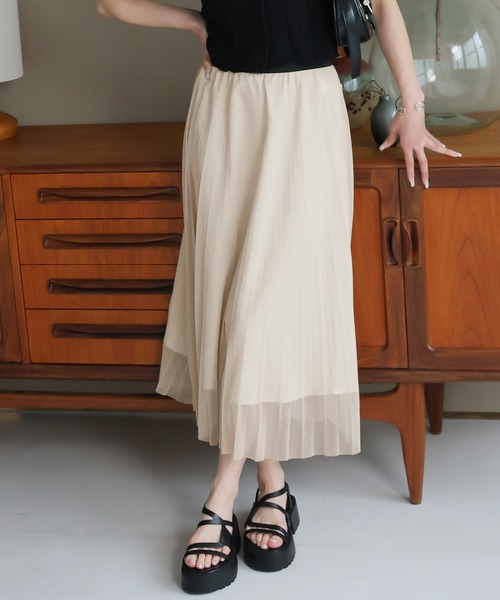 LAFFMO（ラフモ）の「ラメプリーツスカート（スカート・レディース・ブラック/オフホワイト/ナチュラル/シルバー・F）」の22枚目の写真