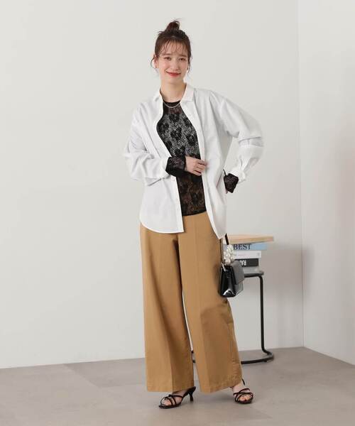 N.（N. Natural Beauty Basic）（エヌエヌナチュラルビューティーベーシック）の「◆マーガレットレースカットソー（Tシャツ/カットソー・レディース・オフホワイト/ブラック・MEDIUM）」の11枚目の写真