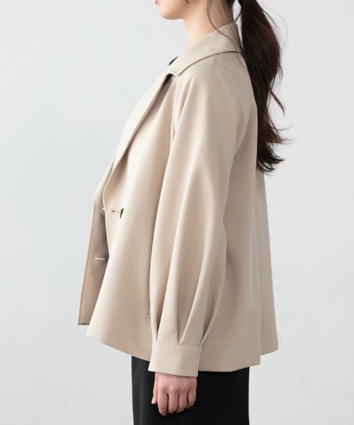 M.deux（エムドゥ）の「◎ショートトレンチコート◎（トレンチコート・レディース・ベージュ/ネイビー・MEDIUM）」の6枚目の写真