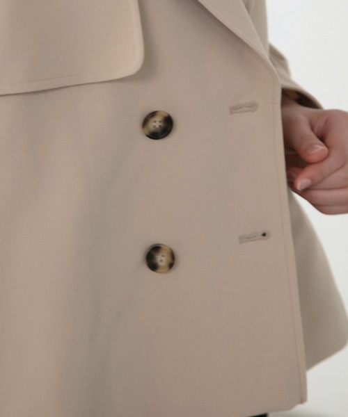 M.deux（エムドゥ）の「◎ショートトレンチコート◎（トレンチコート・レディース・ベージュ/ネイビー・MEDIUM）」の10枚目の写真