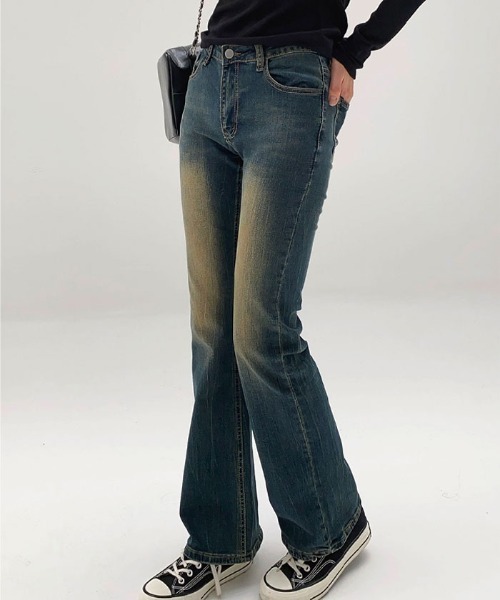 VIVID LADY(ビビッドレディー)の「ヴィンテージデニムパンツ ジーンズ(デニムパンツ・レディース・ダークブルー・SMALL/MEDIUM/LARGE)」の9枚目の写真
