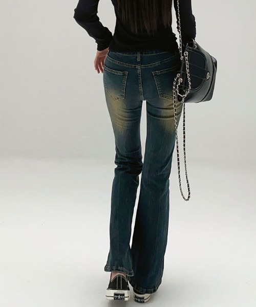 VIVID LADY(ビビッドレディー)の「ヴィンテージデニムパンツ ジーンズ(デニムパンツ・レディース・ダークブルー・SMALL/MEDIUM/LARGE)」の7枚目の写真