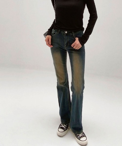 VIVID LADY(ビビッドレディー)の「ヴィンテージデニムパンツ ジーンズ(デニムパンツ・レディース・ダークブルー・SMALL/MEDIUM/LARGE)」の5枚目の写真