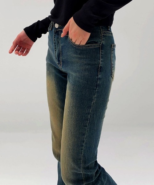 VIVID LADY(ビビッドレディー)の「ヴィンテージデニムパンツ ジーンズ(デニムパンツ・レディース・ダークブルー・SMALL/MEDIUM/LARGE)」の4枚目の写真