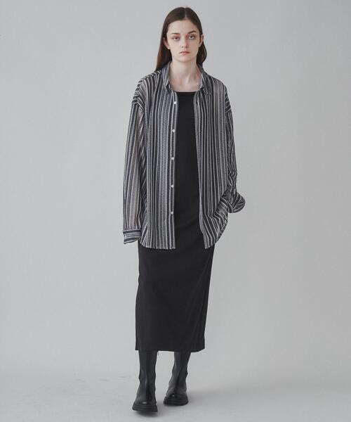 LUCY（ルーシー）の「LUCY/ストライプメッシュBIGシャツ（シャツ/ブラウス・メンズ・その他3/その他2/その他1・LARGE/MEDIUM）」の6枚目の写真