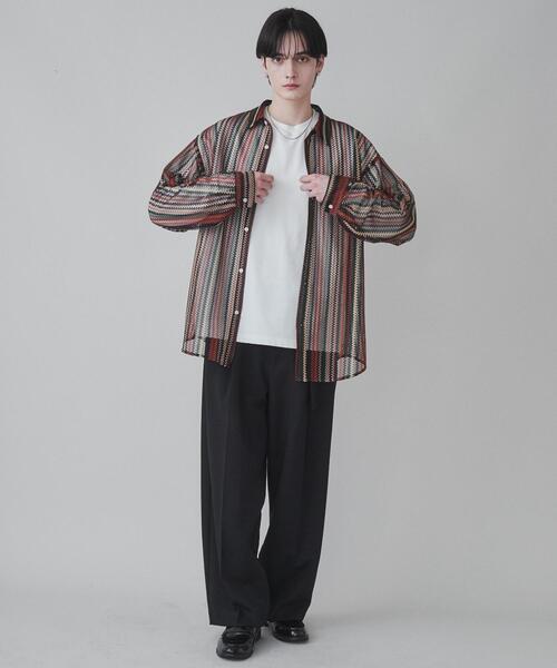 LUCY（ルーシー）の「LUCY/ストライプメッシュBIGシャツ（シャツ/ブラウス・メンズ・その他3/その他2/その他1・LARGE/MEDIUM）」の7枚目の写真