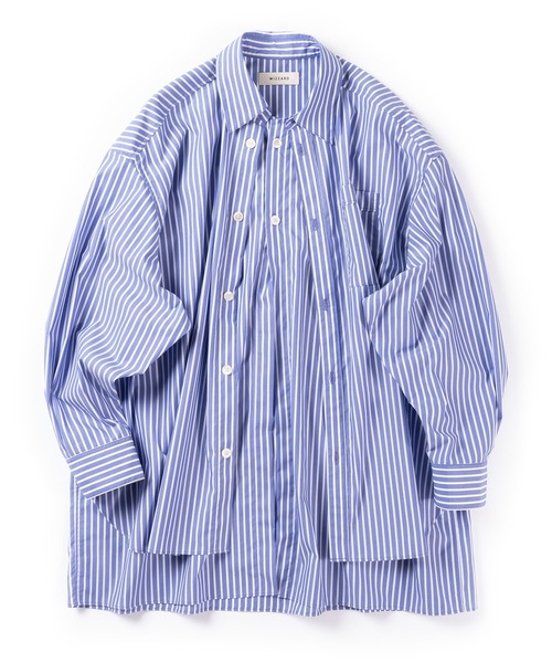 Wizzard（ウィザード）の「Wizzard ウィザード / LAYERED LONG SHIRT / W24SS-SH030（シャツ/ブラウス・メンズ・ブラック/ブルー系その他/ホワイト系その他・2）」の3枚目の写真